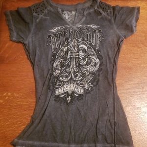Affliction T-shirt with Studs